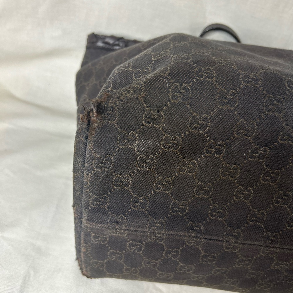 👜 Gucci Bamboo Tassel GG Canvas Tote Bag – Brown  SEE ADDITIONAL LISTING - Picture 10 of 16